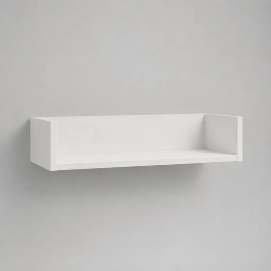 Rechteckiges Wandregal Schweberegal aus lackierter MDF-Platte, Weiß, 60 × 15 × 20 cm